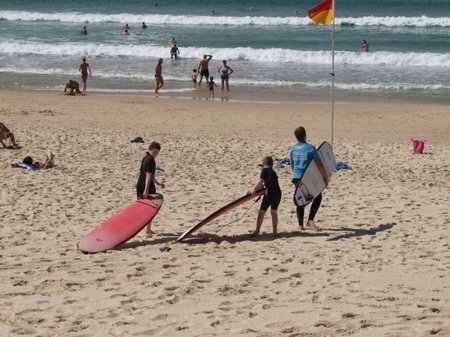 Bondi Beach Lets Go Surfing
