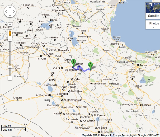 Iran-Iraq-Border-Sanandaj-to-Suleymaniah